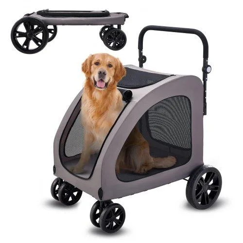 VEVOR VEVOR DTC-909 Pet Stroller 4 Wheels 160lbs Dark Grey — product photo