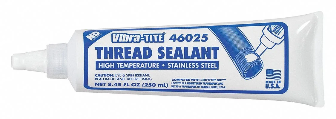White thread sealant in a 250mL tube, model 46025