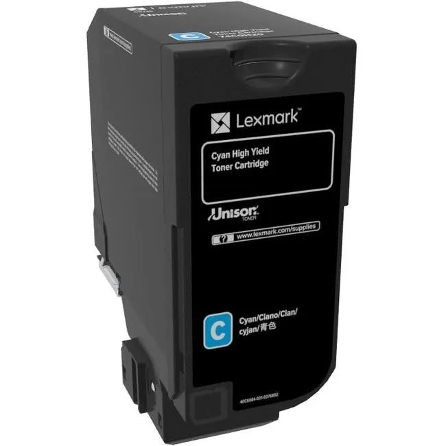 Lexmark 74C0H20 cyan toner cartridge in sealed box