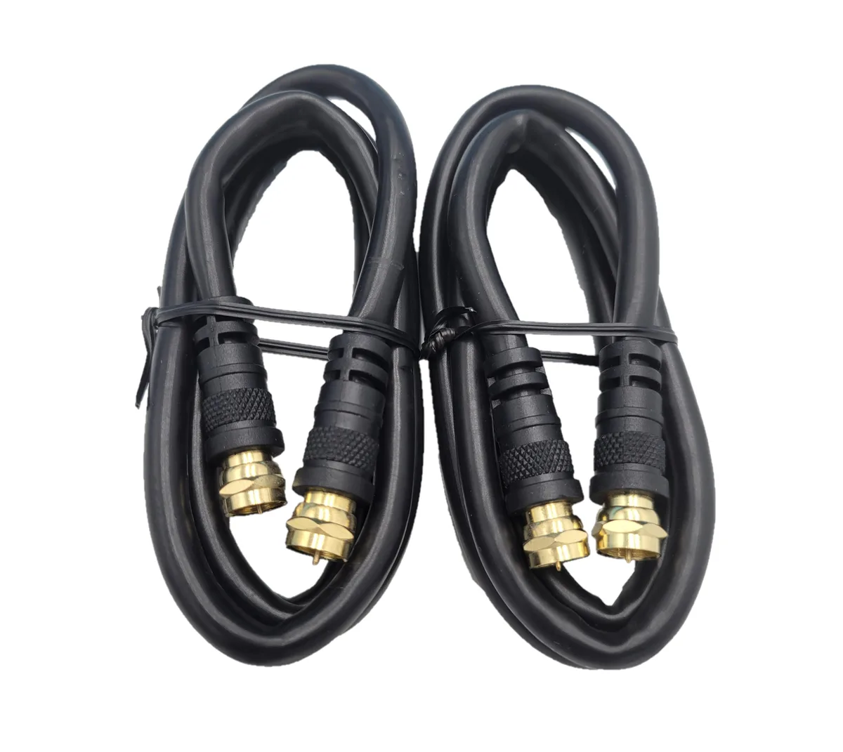 Micro Connectors Micro Connectors RG-6 F-Type Coaxial RF Cable 6 ft 18 AWG 2-Pack — product photo