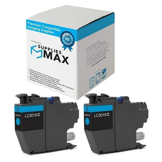 SuppliesMax SuppliesMax LC-3019C Cyan Inkjet Cartridge 2-Pack 1500 Pages — product photo
