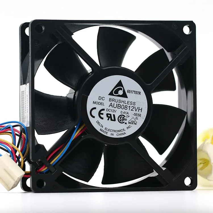 SXDOOL SXDOOL AUB0812VH 80mm 12V 0.41A 4000 RPM 38.55 CFM 4-Pin PWM case fan — product photo