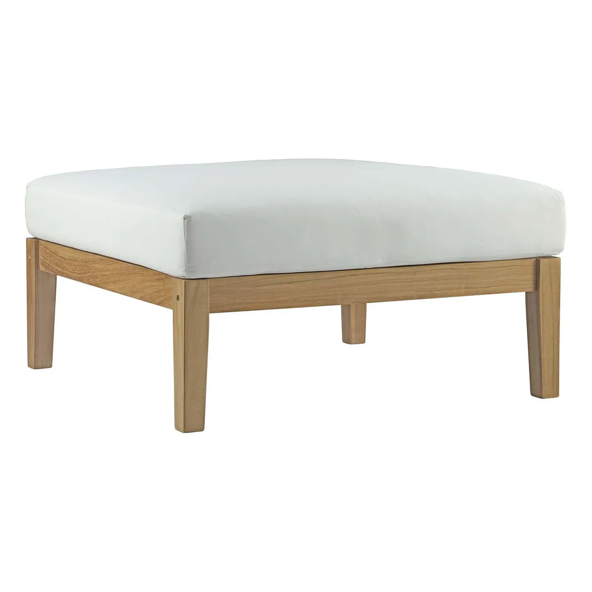 Modway Furniture Modway Furniture Bayport Teak Ottoman Natural White 34.5"L 34.5"W 12-17.5"H — product photo