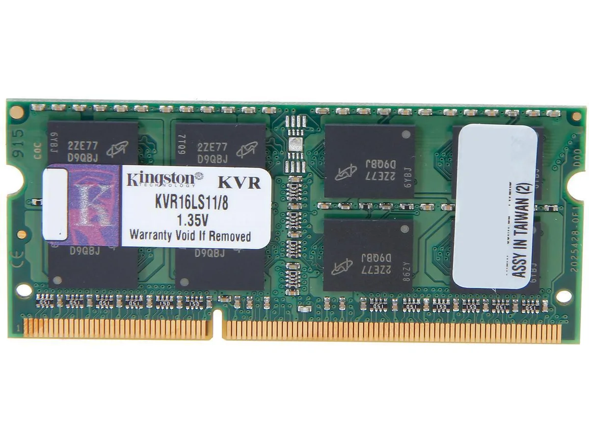 Kingston Technology Corp. Kingston Technology Corp. KVR16LS11/8 8GB DDR3L 1600 laptop RAM — product photo