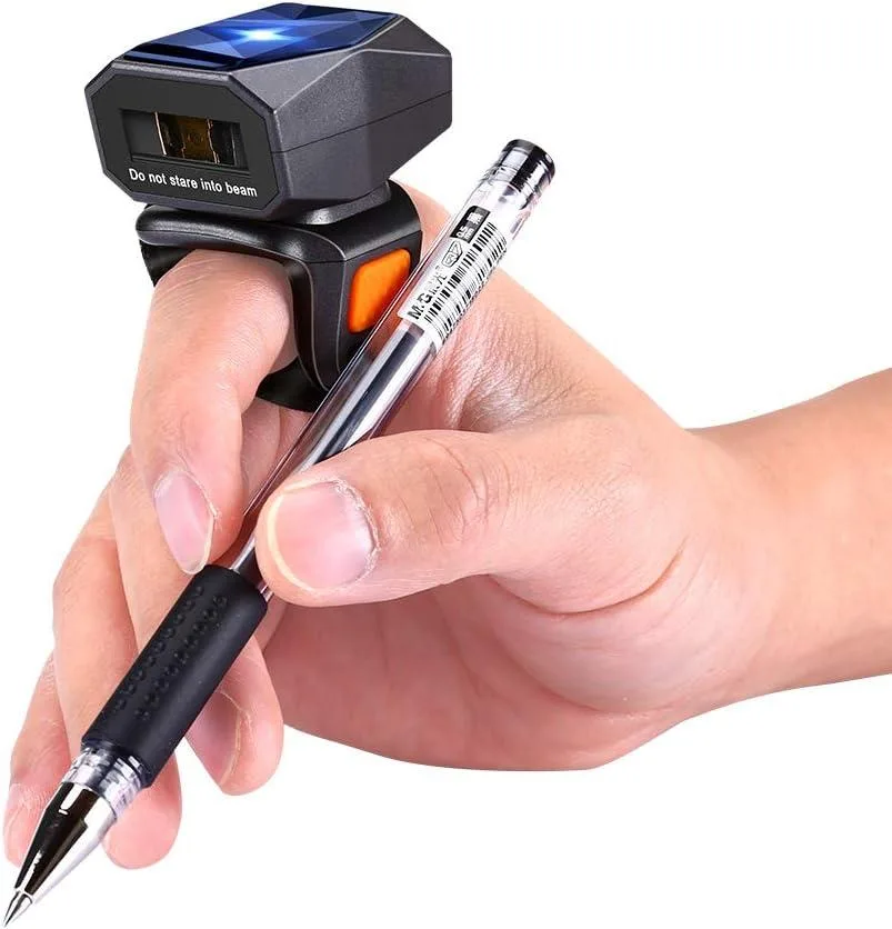Eyoyo Eyoyo 1D Wearable Ring Barcode Scanner 2.4G Bluetooth USB Wired 450mAh 10h 330° — product photo