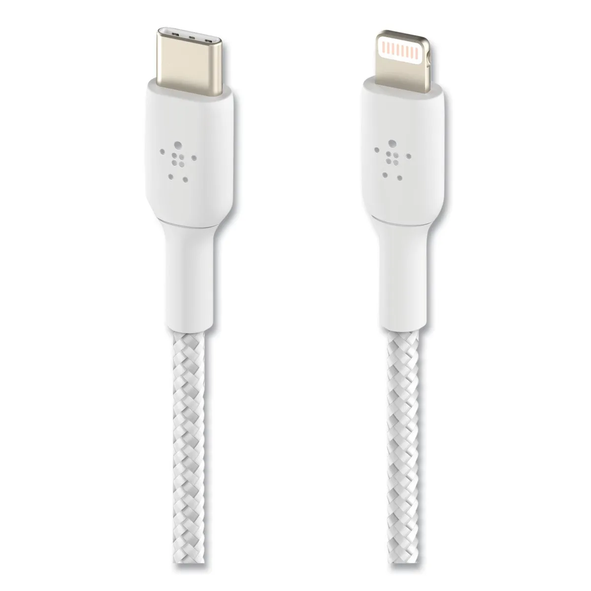 Belkin Belkin CAA004bt1MWH 1m White Braided USB-C to Lightning Cable — product photo