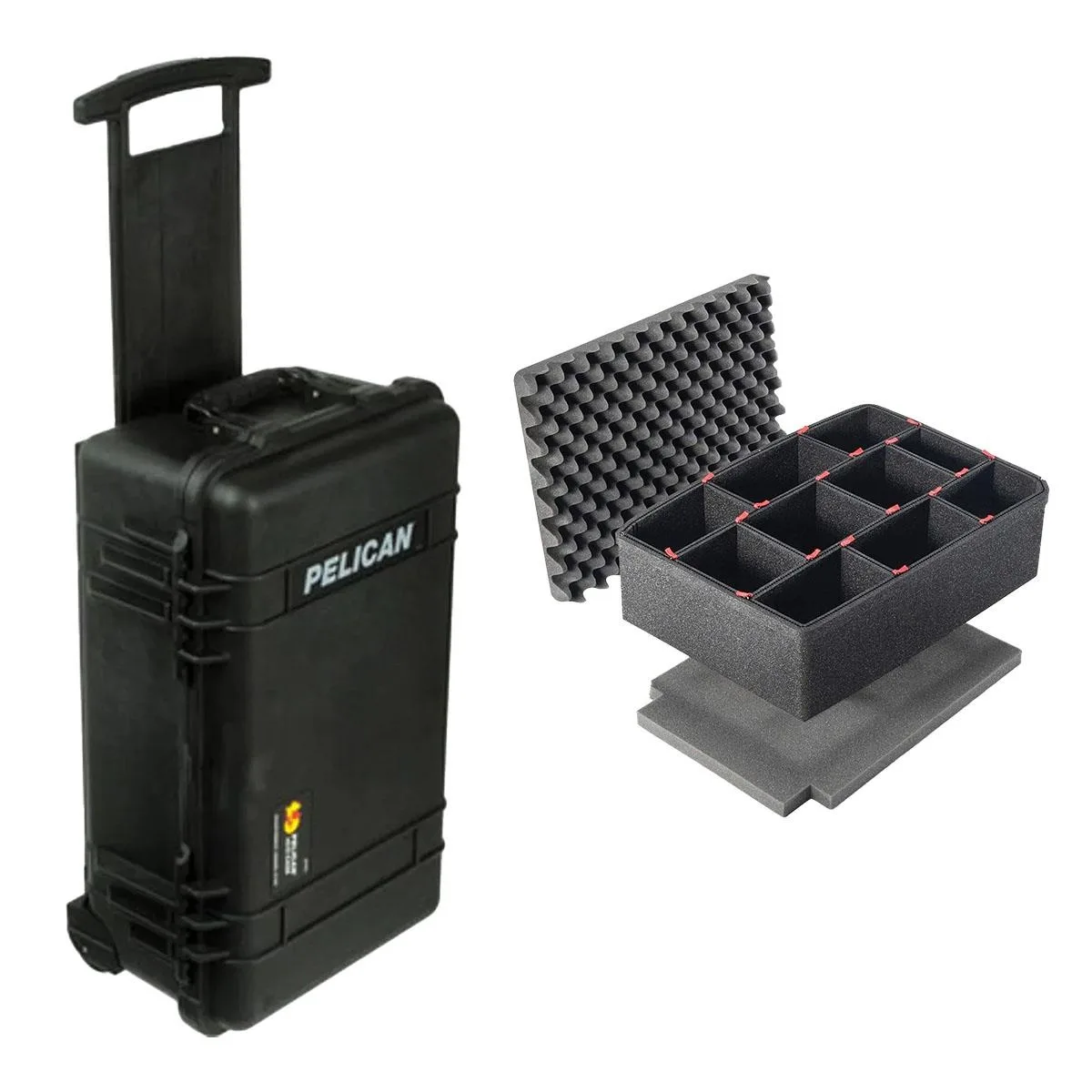 Pelican Products, Inc. Pelican 1510 Carry-On Case with Divider Set and Wheels, Black with TrekPak Insert — product photo