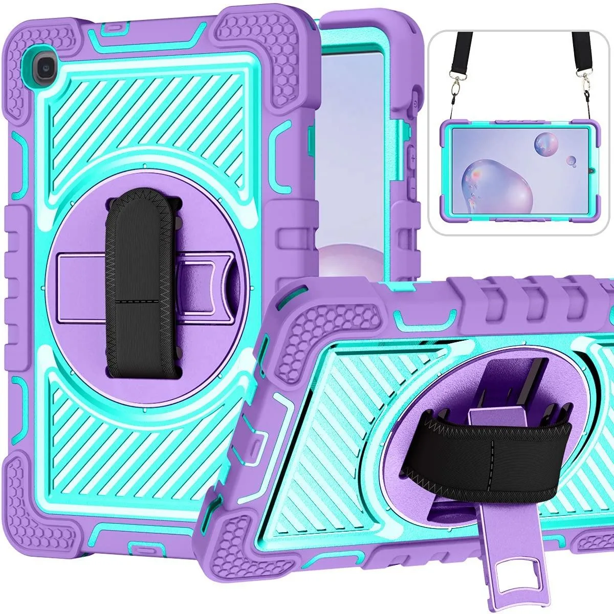 Dteck Dteck SM-T307/T307U 2 in 1 accessory 8.4 2020 360 Purple+Mint — product photo