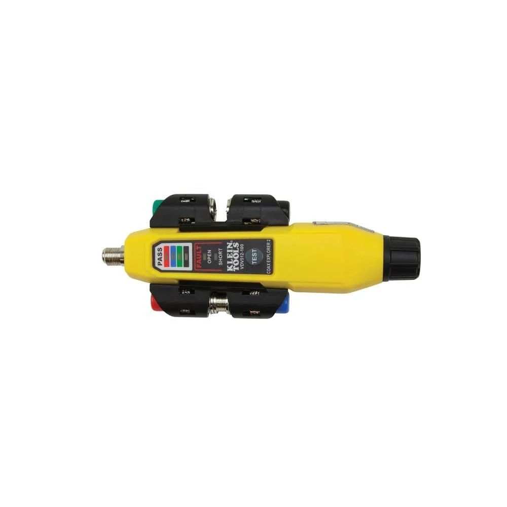 Klein Tools VDV512-101 coax tester kit with remotes and F adapter