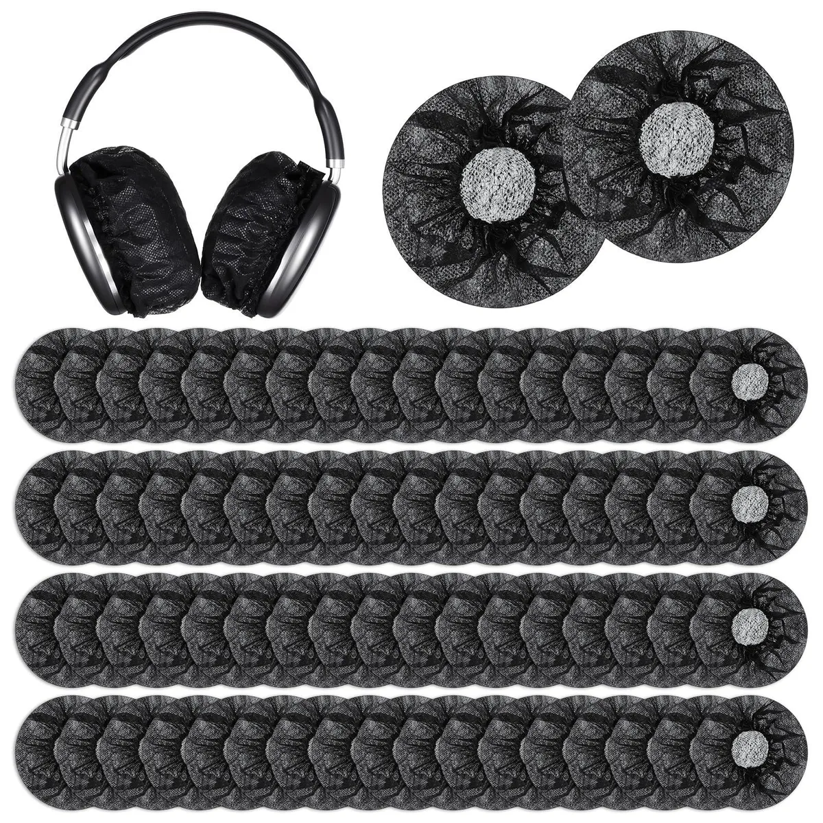  PHILIPS Classic Series WFL900/H 500 Disposable Headphone Covers 11cm Black — product photo