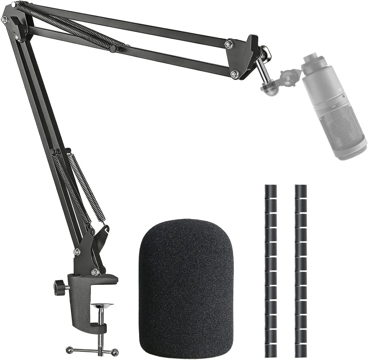 SUNMON Boom Arm Stand with Pop Filter, 0.8 m, Black — product photo