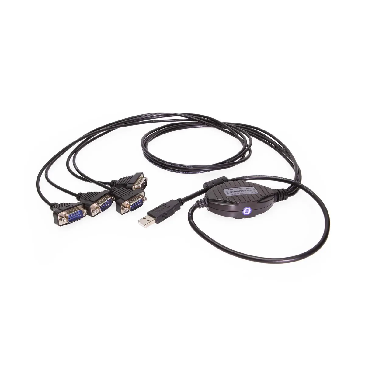 GearMo GearMo USA-FTDI4X-NUT 4-port USB 2.0 to RS-232 serial adapter with nuts — product photo