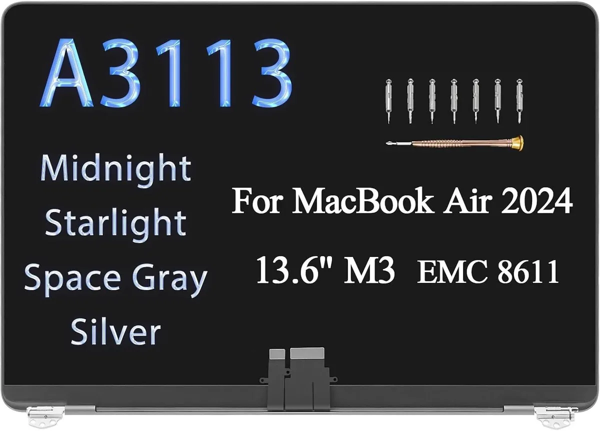 NUOLAISUN NUOLAISUN 13.6" Laptop Screen 2560x1664 Silver MacBook Air M3 2024 Mac15,12 A3113 EMC8611 — product photo