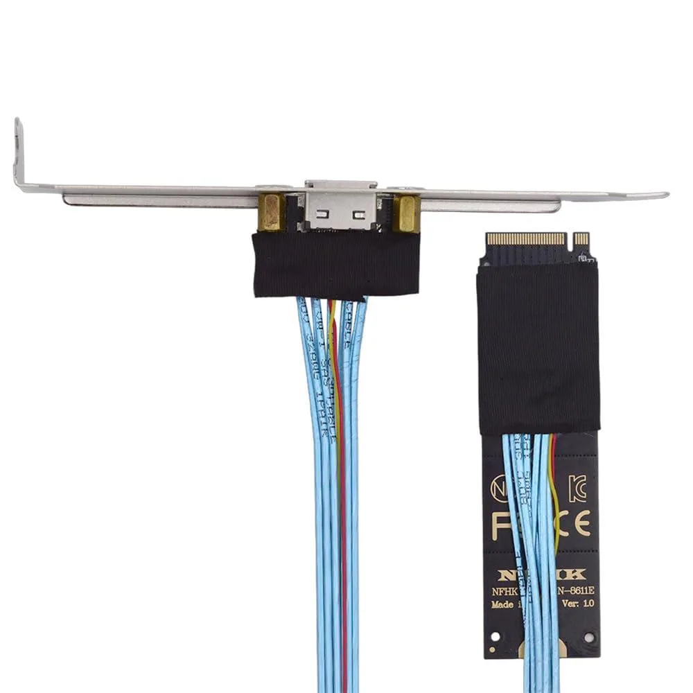 Vszerda Vszerda M.2 2280 M-Key to OCuLink SFF-8612 Cable 30cm with Bracket — product photo