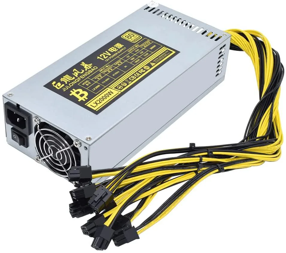 Lemincrash Lemincrash 2000W 2U Mining Power Supply 110V 10 Connectors — product photo
