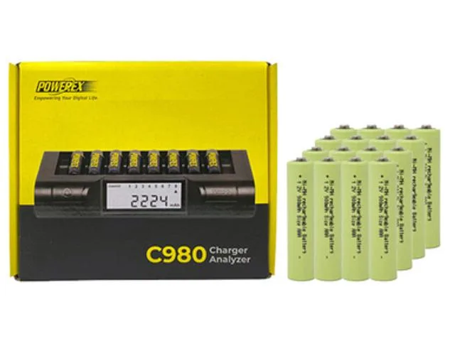 DUSLAN DUSLAN C980 charger with 16 AAA NiMH 900 mAh batteries — product photo