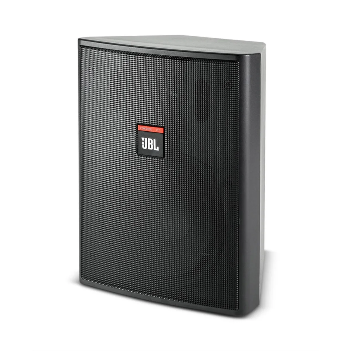 Pair of black rectangular indoor outdoor speakers with front grilles