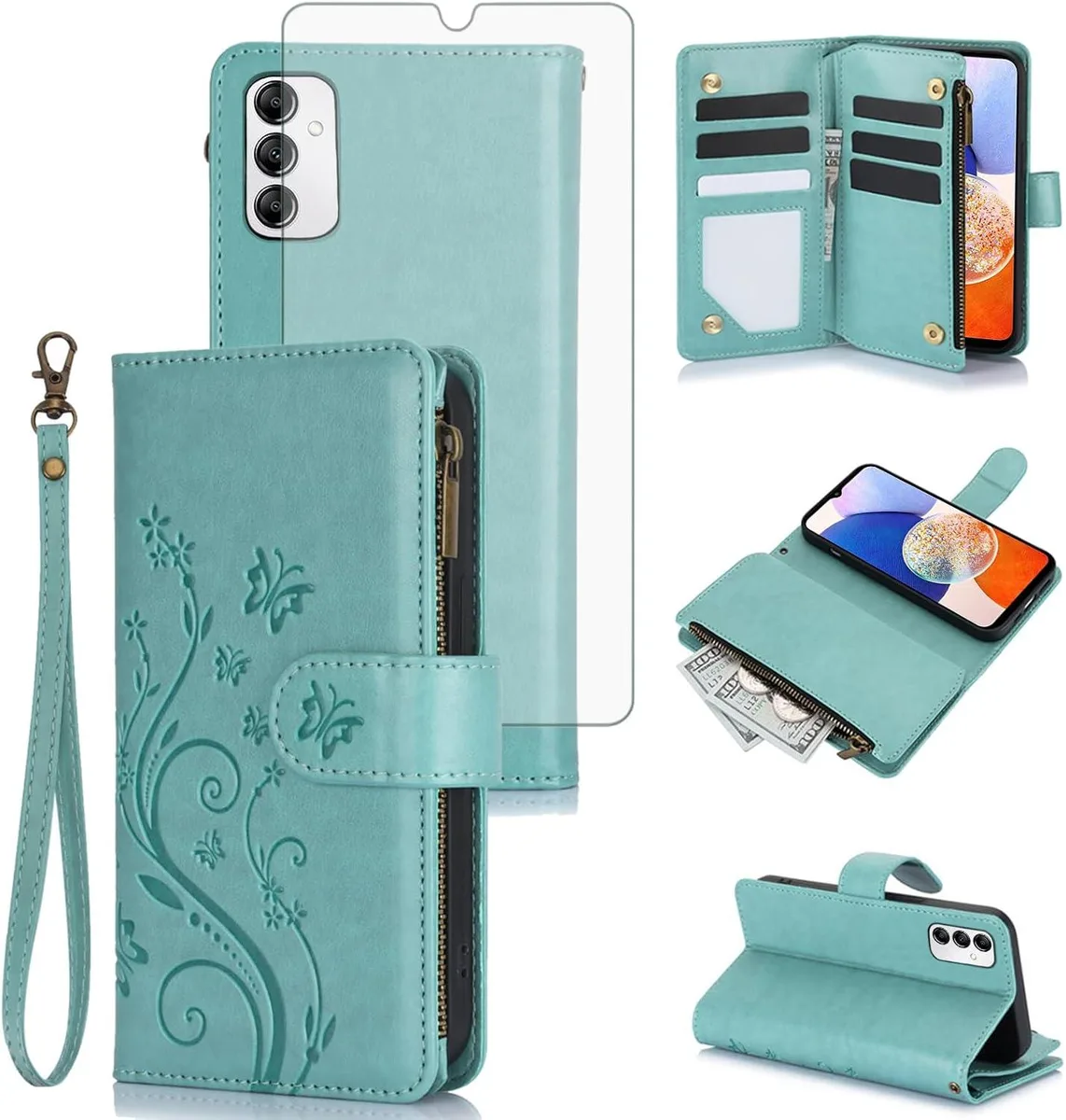 Transcend Transcend Wallet Case for Galaxy A14/M14 5G Green — product photo