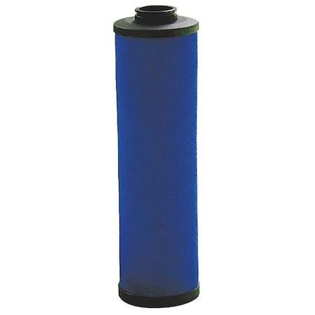White cylindrical coalescing filter element with pleated microglass media and metal end caps