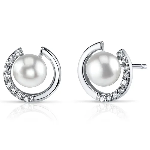 Oravo Oravo SE8324 6.5mm Freshwater Pearl Stud Earrings .925 Silver — product photo