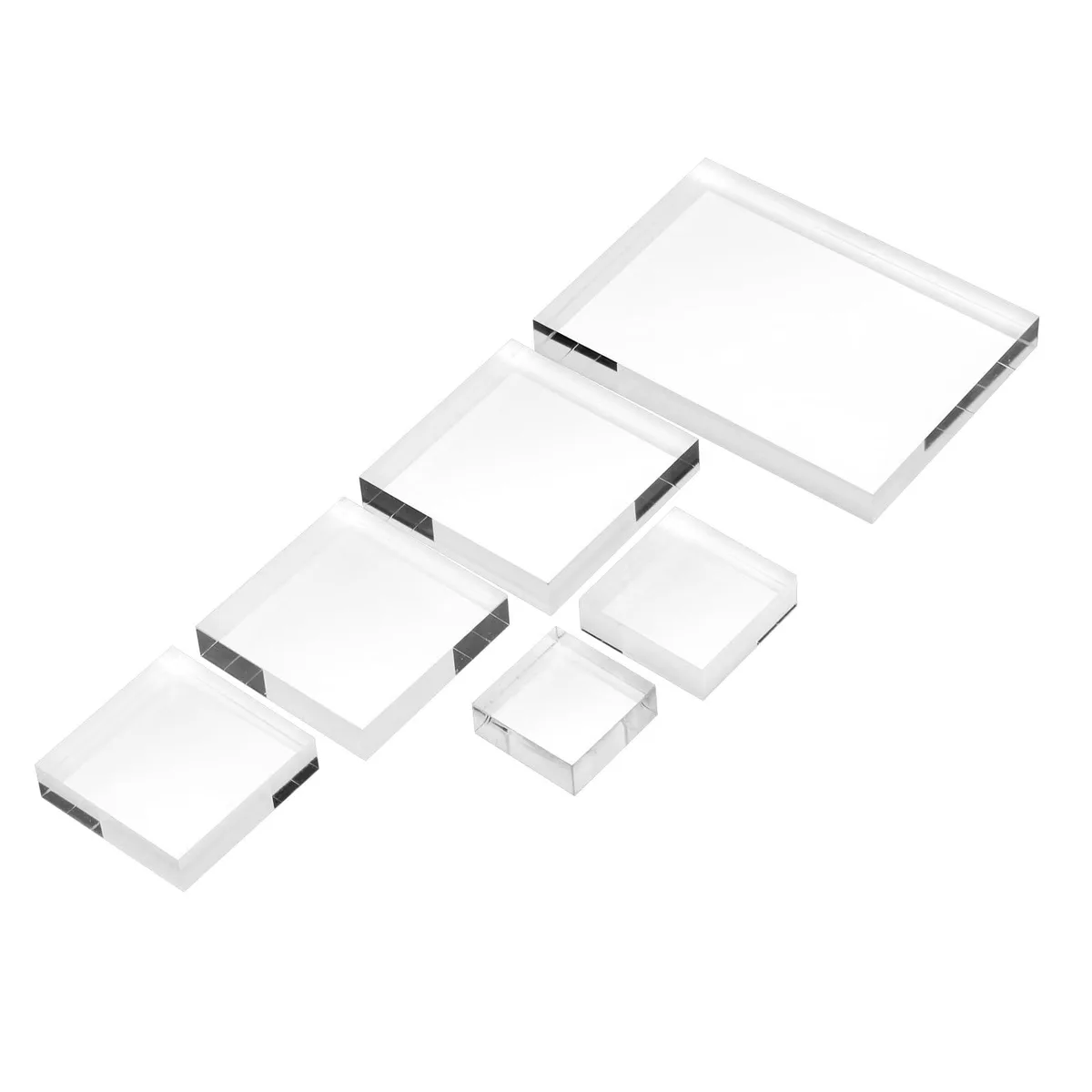  Knape &amp; Vogt 89WH10618 decorative shelving 6pcs acrylic blocks 3.5x2.5x0.4 in — product photo