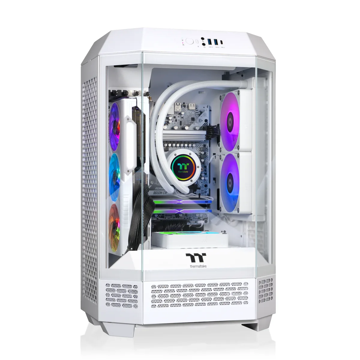 Thermaltake Thermaltake T3WT-B650-97X-LCS gaming PC Ryzen 7 7800X3D 32GB DDR5 2TB SSD Radeon RX 9070 XT 16GB — product photo