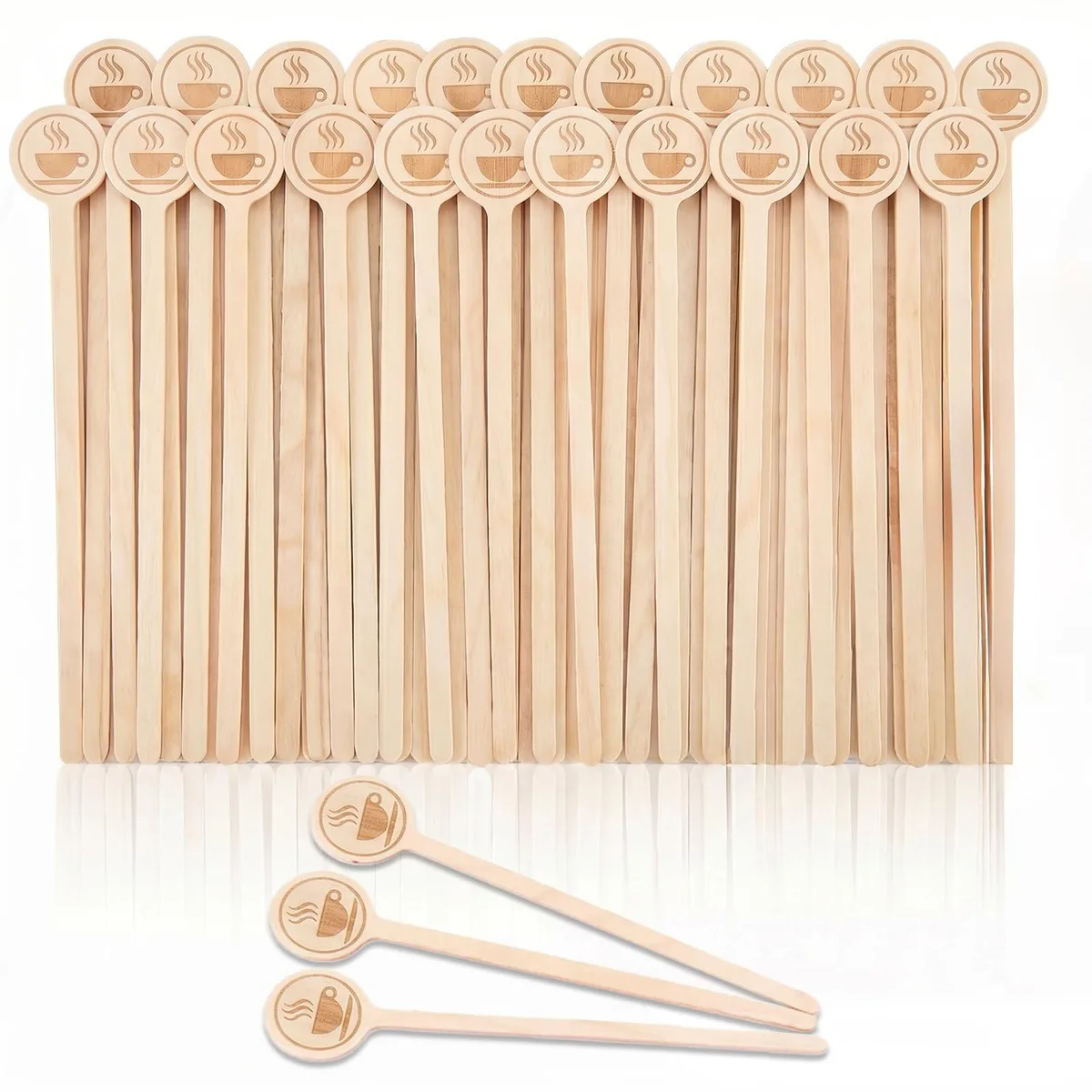  RCLXL 100 Wooden Coffee Stirrers 5.9 Inch — product photo