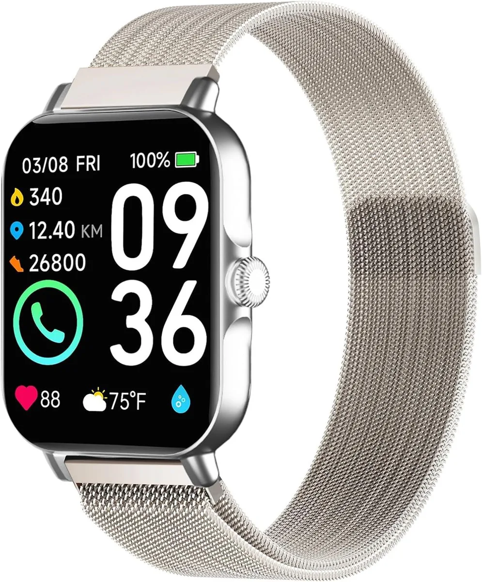 ETEIZU ETEIZU Mesh Metal 22mm Watch Band Magnetic Clasp Quick Release — product photo