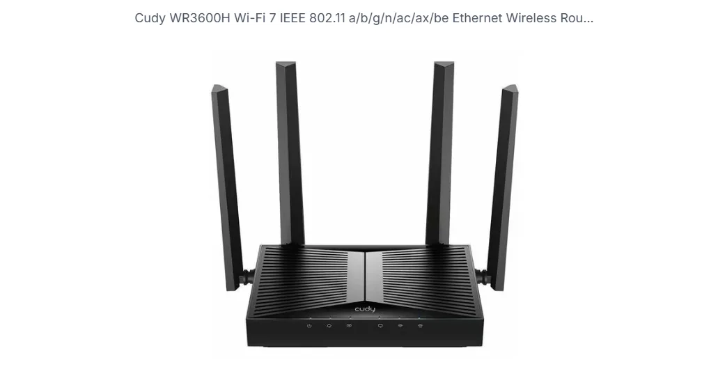 Cudy Cudy WR3600H BE3600 Wi-Fi 7 wireless router — product photo