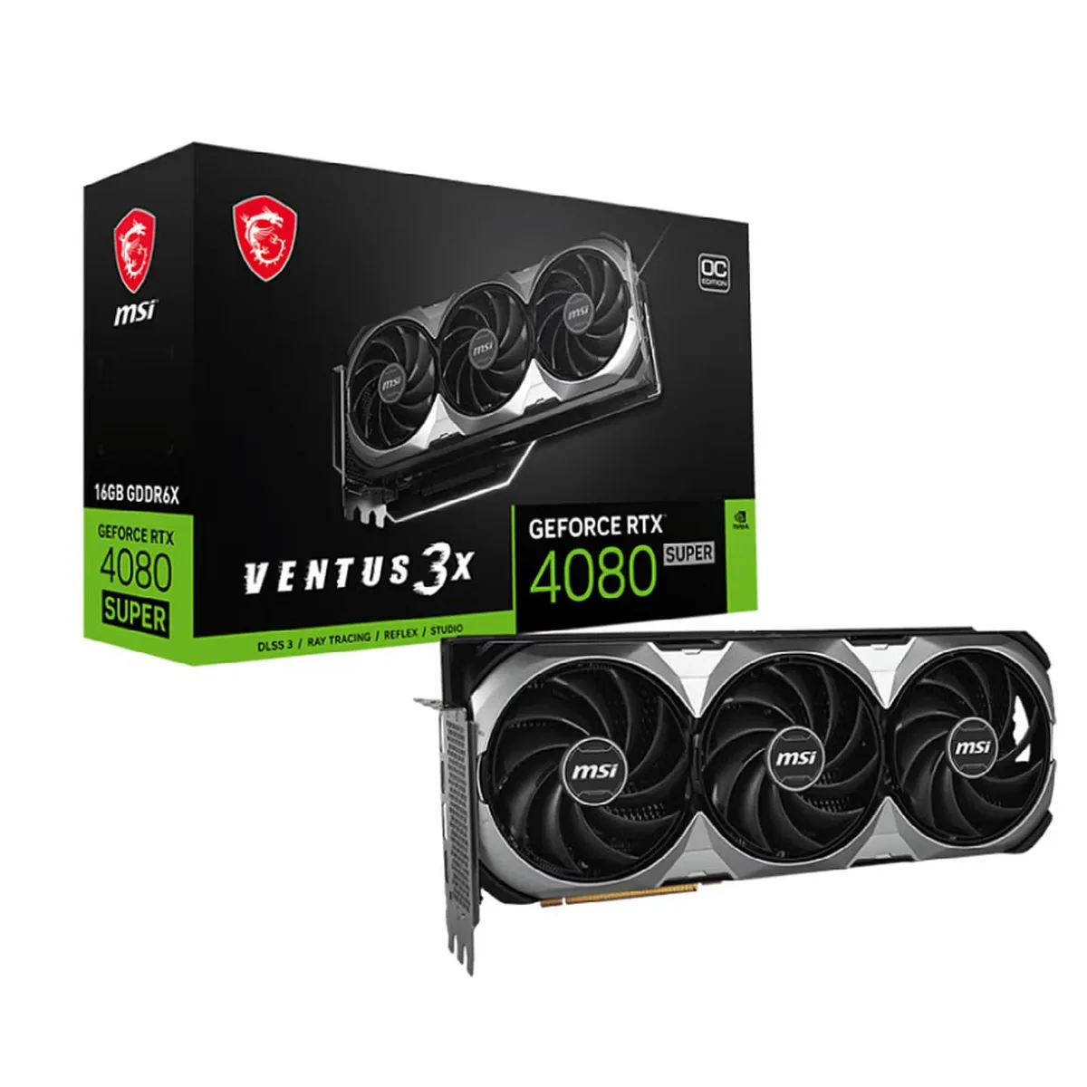 MSI MSI GeForce RTX 4080 SUPER 16G VENTUS 3X OC graphics card — product photo