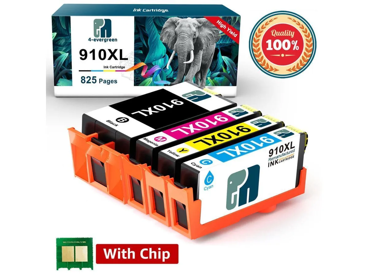 V4ink V4ink 4x 910XL Ink Cartridge Pack Black Cyan Magenta Yellow — product photo