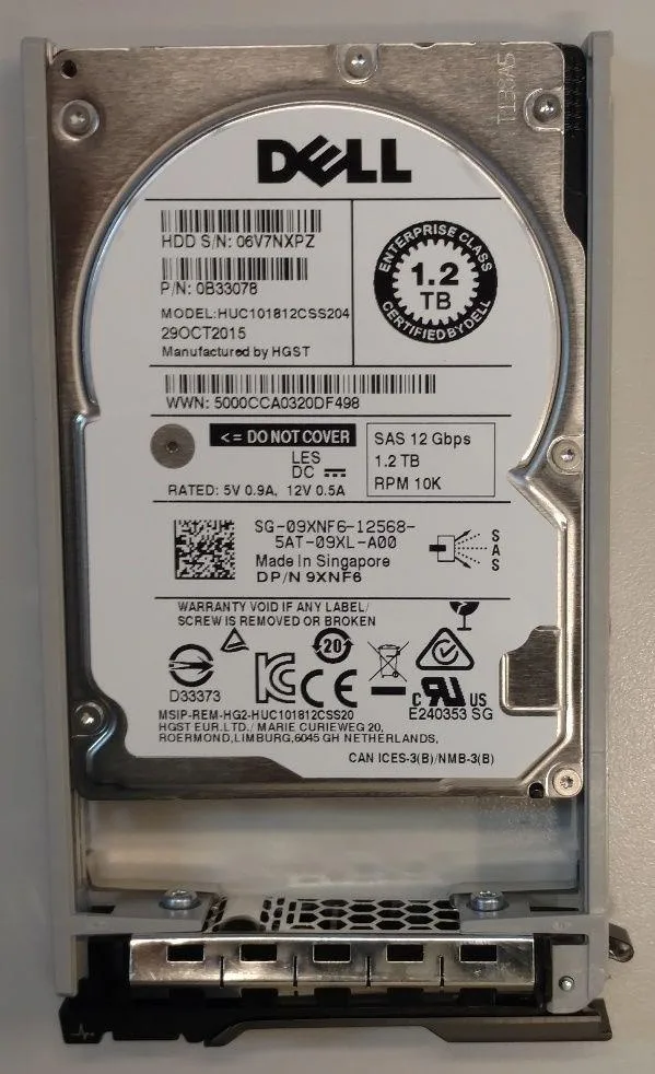 DELL DELL HUC101812CSS204 1.2TB 10000RPM SAS 128MB 2.5" internal hard drive — product photo