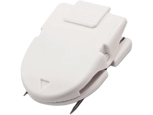 White panel wall clips with metal insert points, 50 pack