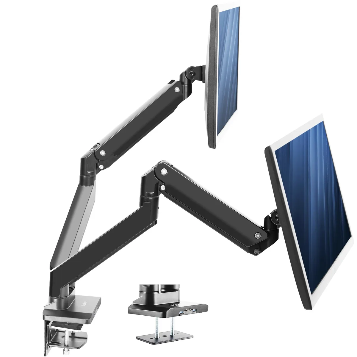 VIVO VIVO STAND-V102G2U Dual Monitor Counterbalance Desk Mount + USB, 38 — product photo