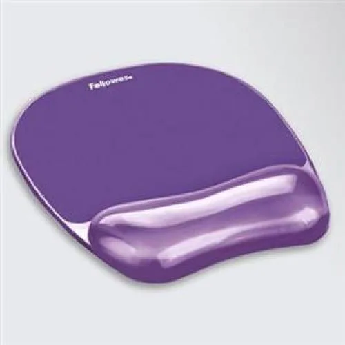 FELLOWES Fellowes 91441 Purple Crystal mouse pad with wrist rest — product photo