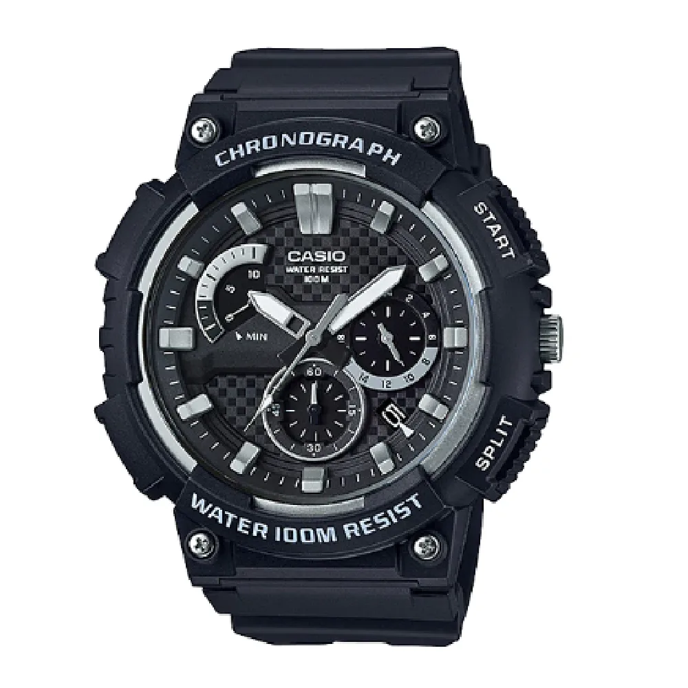 CASIO CASIO MCW200H-1AV 53mm 100m Resin Chronograph Watch — product photo