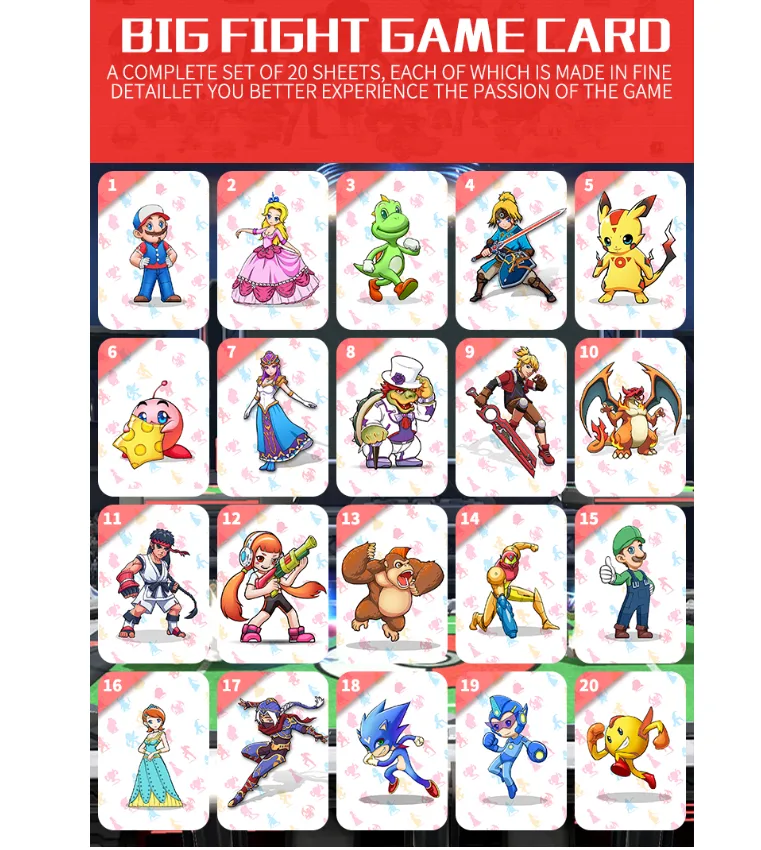Corn Electronics Corn Electronics Super Smash Bros Ultimate NFC Card Set 20PCS Big Fight Byleth with Leather Holder — product photo