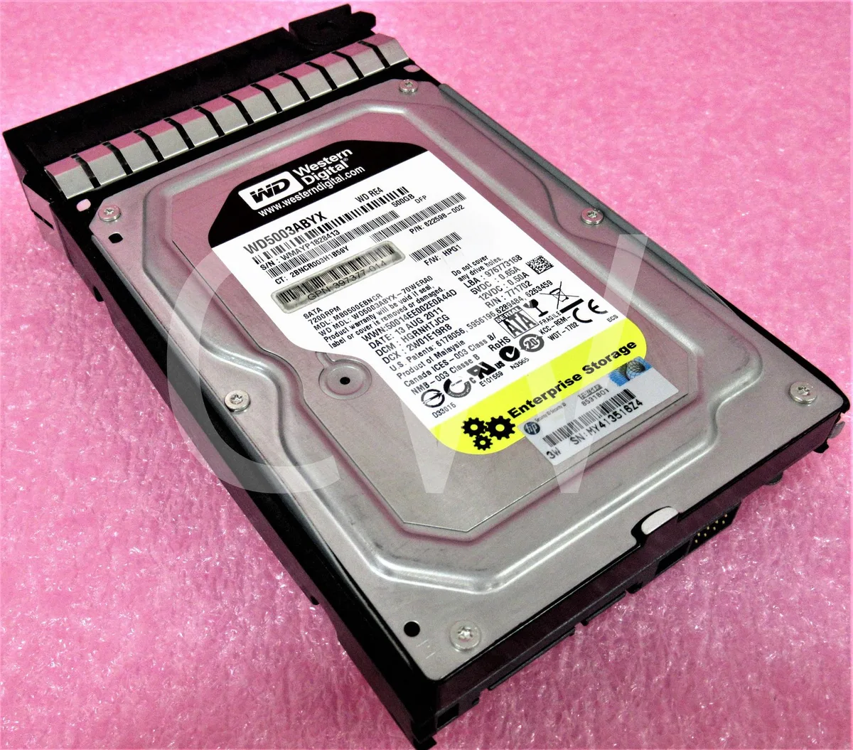 HP HP 500GB 7200RPM 3.5" SATA internal hard drive with caddy — product photo