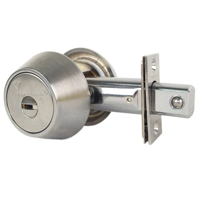 Mul-T-Lock Mul-T-Lock HD1-26-206 Satin Chrome Single Cylinder Deadbolt with Thumb Turn — product photo