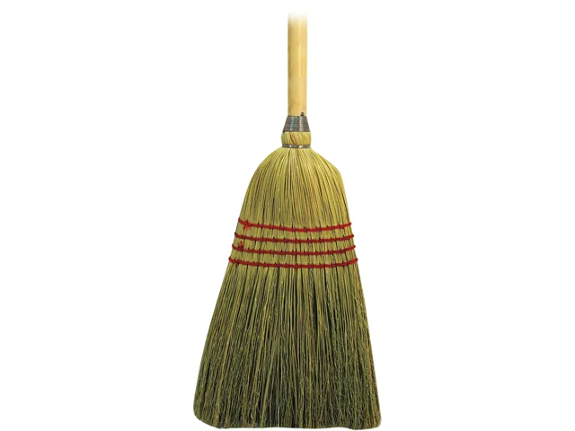 Boardwalk Boardwalk BWK920YEA Mixed Fiber Maid Broom 42" Wood Handle Natural Cleaning — product photo