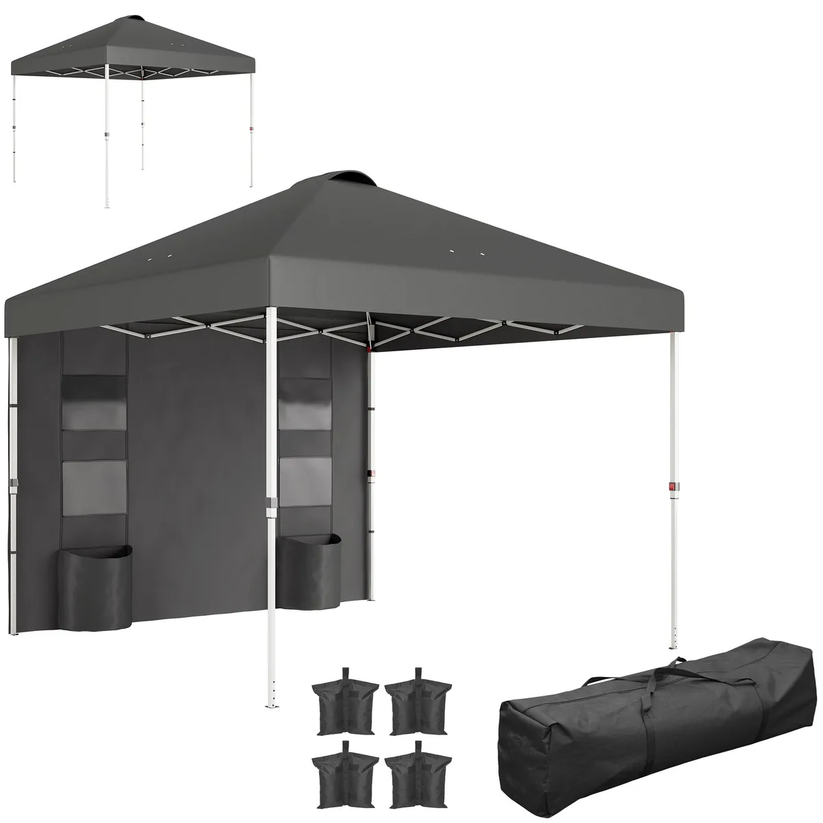 Bullride Bullride 10x10 ft Canopy Dark Gray Sidewall 113" H — product photo