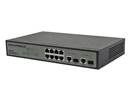 Monoprice Inc. Monoprice Inc. 110741 8FE+2 Combo-Port Gigabit Ethernet SNMP Switch — product photo