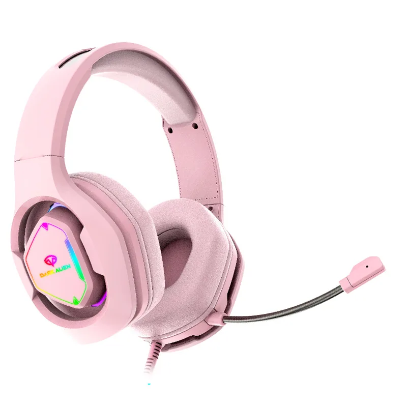 Corn Electronics Corn Electronics E600 Pink USB Wired Gaming Headset 7.1 50mm RGB — product photo