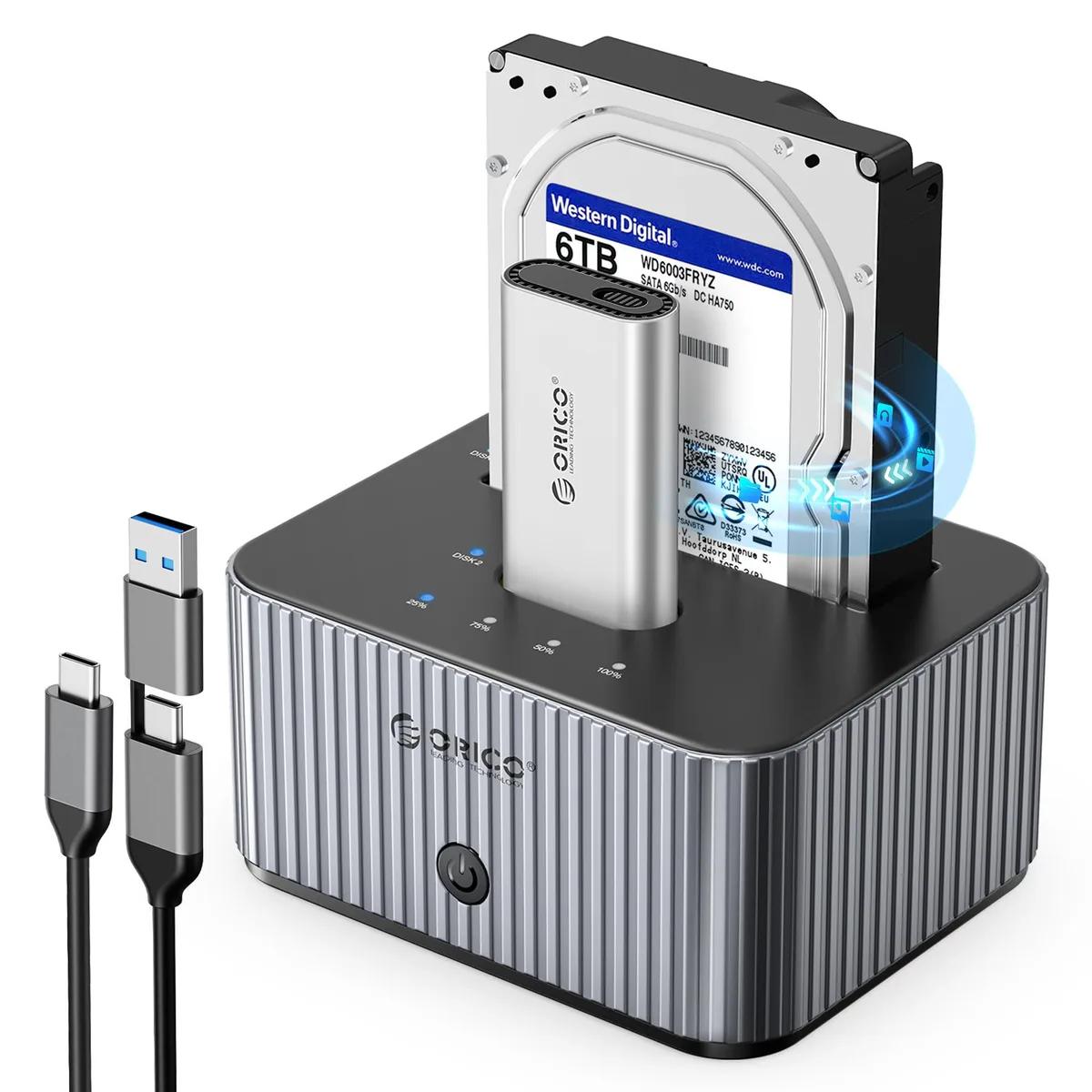 Orico Orico T18C3 2-Bay NVMe SATA Drive Enclosure 10Gbps — product photo