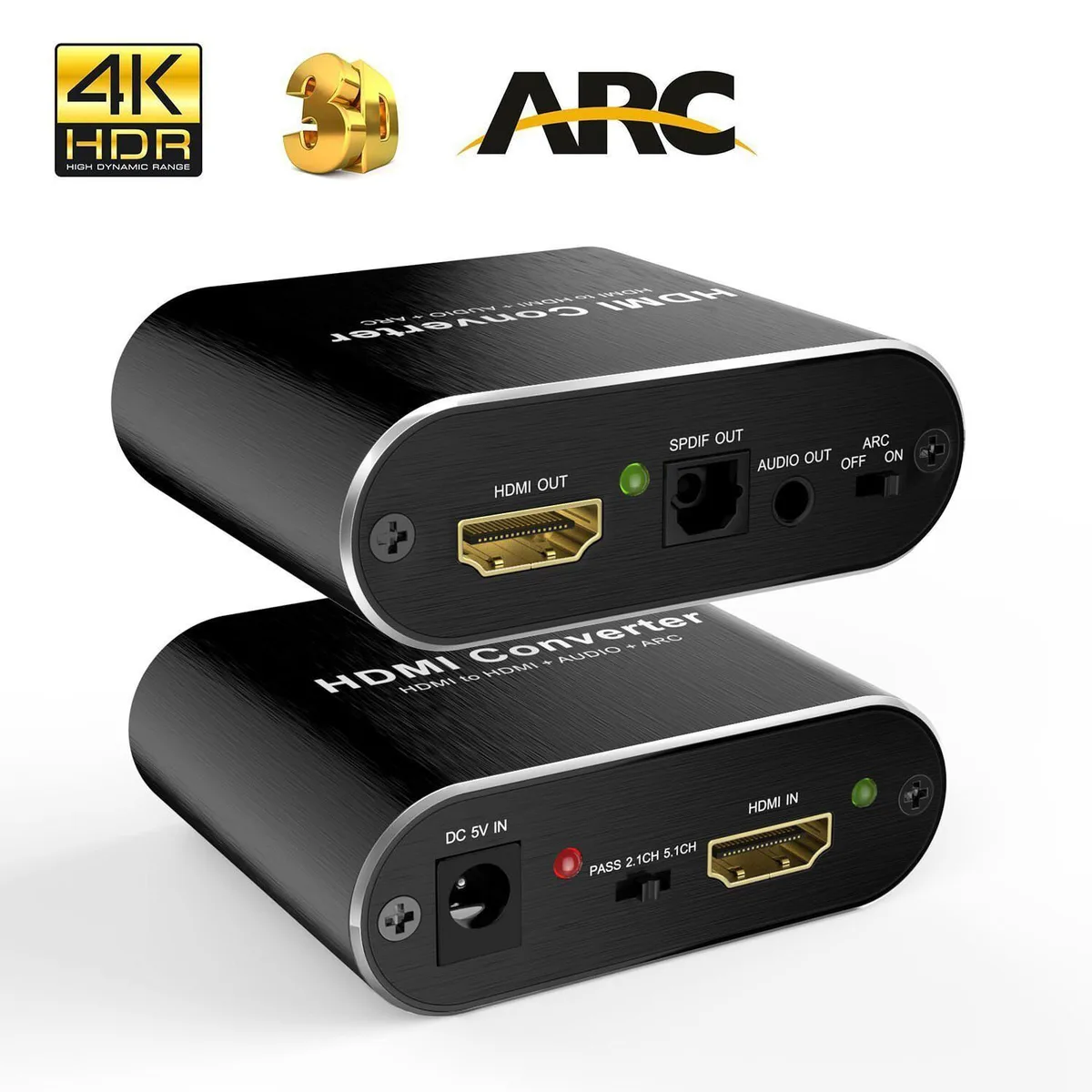 WRIARICH WRIARICH OZV8 4K@60Hz HDMI Audio Extractor SPDIF 3.5mm 5.1 ARC — product photo