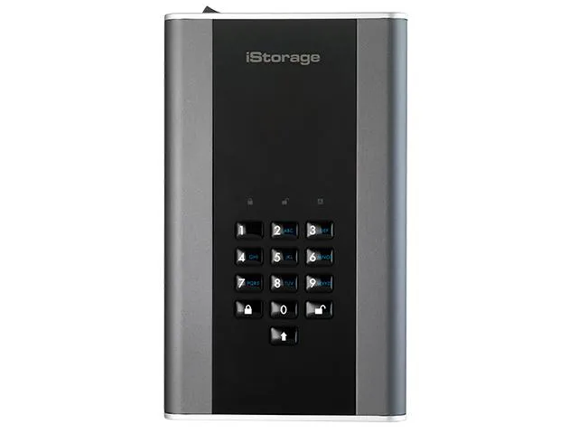 iStorage iStorage diskAshur DT2 20TB Graphite external hard drive — product photo