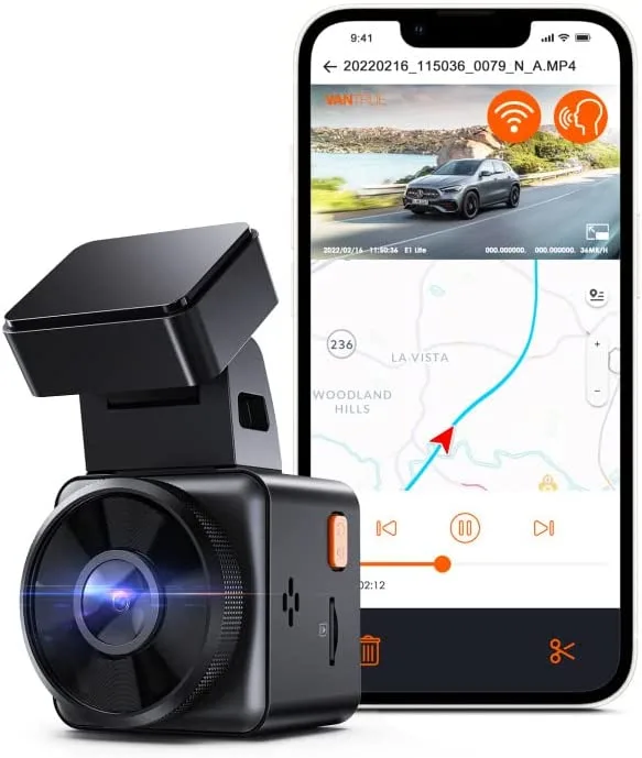 Vantrue Vantrue E1 Lite onboard camera system 2.5K 1440P GPS WiFi 512GB 160° 1.54″ — product photo