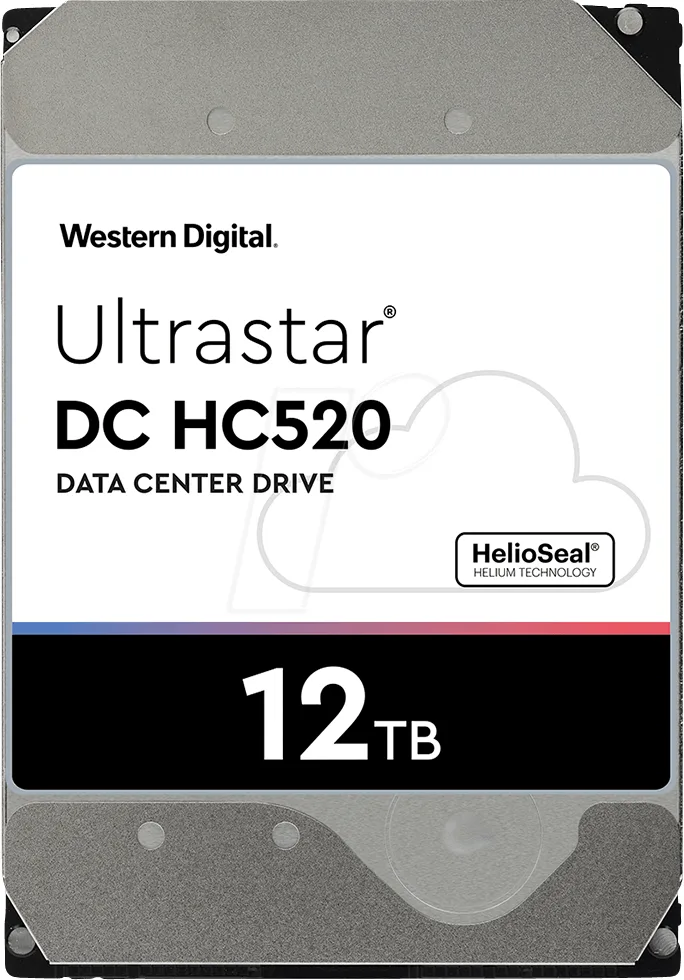 Western Digital Western Digital Ultrastar DC HC520 12TB SAS 12Gb/s 7200RPM 3.5" Enterprise HDD — product photo