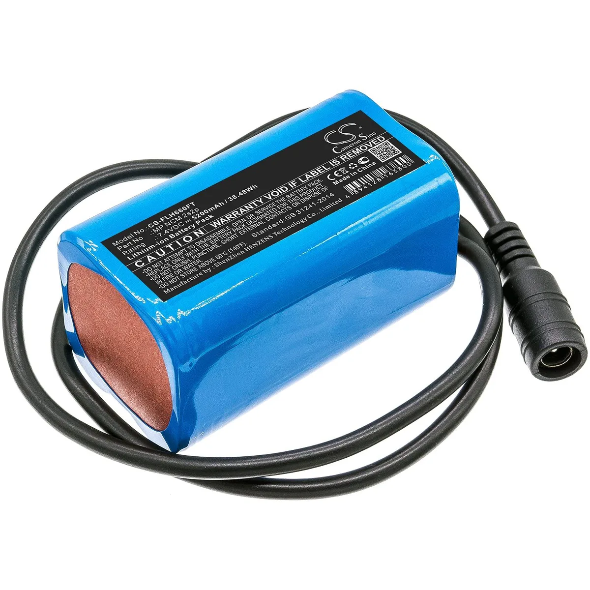  Cameron Sino Battery for SQUARE LED light MP NCM 2s2p 5200mAh 38.48Wh — product photo