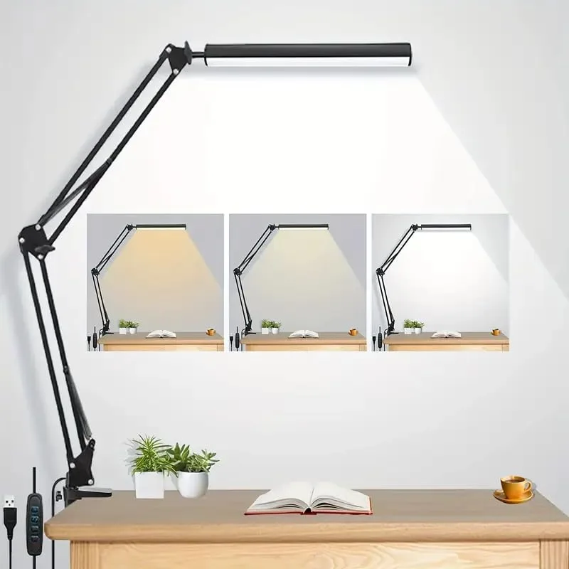 HDView LED desk lamp with flexible gooseneck arm, painted finish, USB powered
